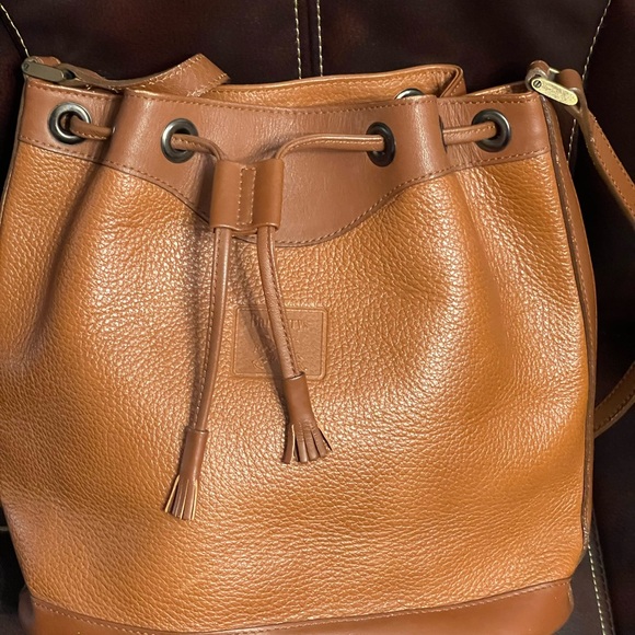 Burberry Handbags - Burberry Tan Leather Shoulder Bag